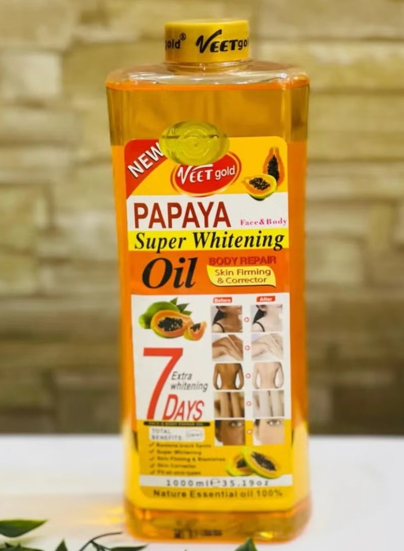 Veet gold Papaya Super Whitening Oil 1000 ml Face and Body