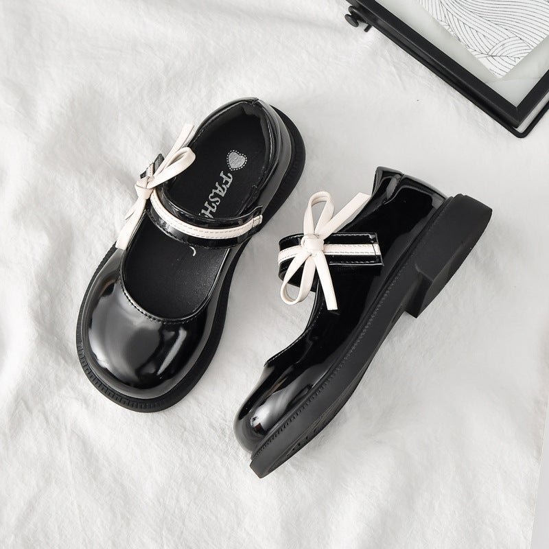 Girls'' Leather Shoes 2026 Spring and Autumn Kids Little Girl Shoes Stylish In-Stock Princess Shoes Soft Sole Medium and Large Children''s Leather Shoes - Image 3