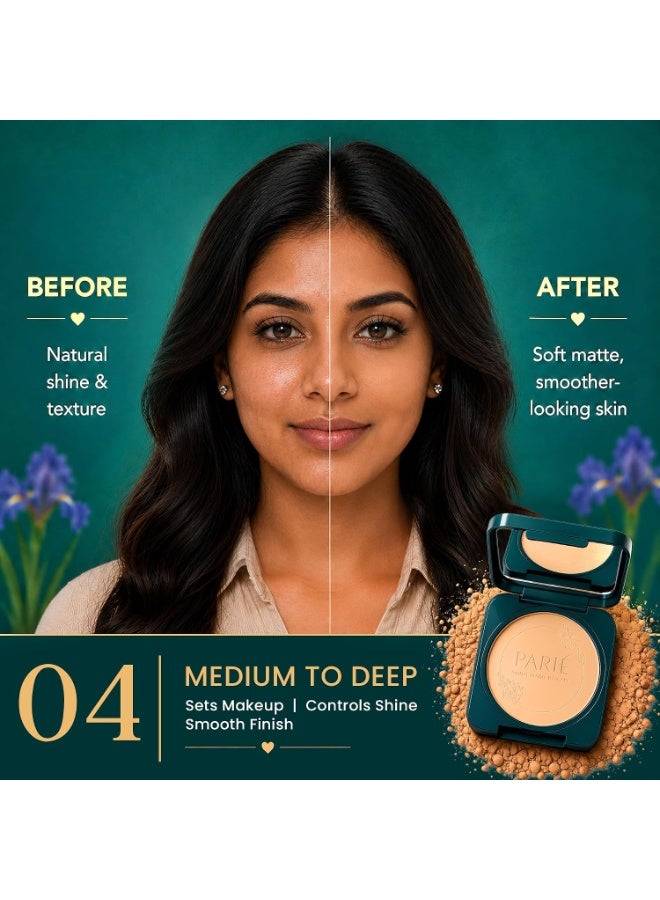 Parul Garg Beauty PARIE Compact | Oil Control Face Powder for Daily Wear | SPF 10 PA++, Matte Finish, Pore Blur, Vitamin E & Shea Butter | Includes Puff Applicator (Medium-Deep, 9g) - Image 3