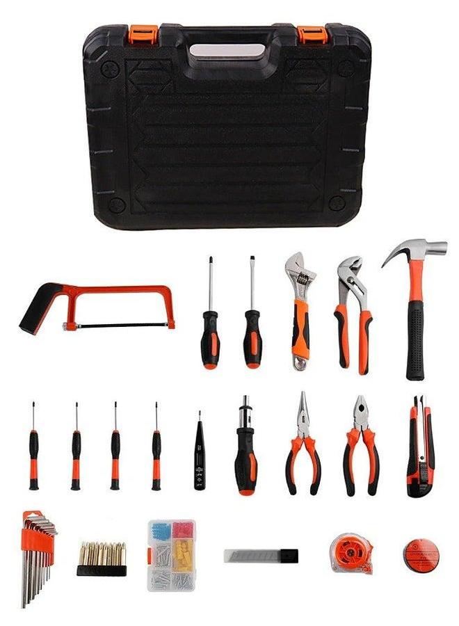 HOMESTAR 100-Piece Automotive and Household Tool Set - Car Repair Kit Home DIY Kits for Men Contains Screwdriver, Claw Hammer, Wrench, Pliers, Utility Knife, Saw, Tape Measure - Image 3