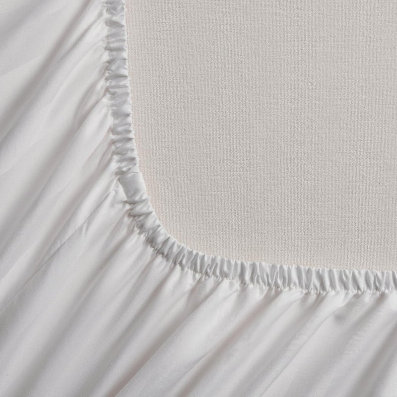 مجموعة شراشف ماستر للفراش المطاطية، تناسب سرير 120 × 200 سم، لسرير فردي، 2 قطعة مقاس فردي مع جيب عمق 30 سم، مجموعة شراشف ناعمة من الألياف الدقيقة بنمط مخطط، رمادي فضي - Image 5