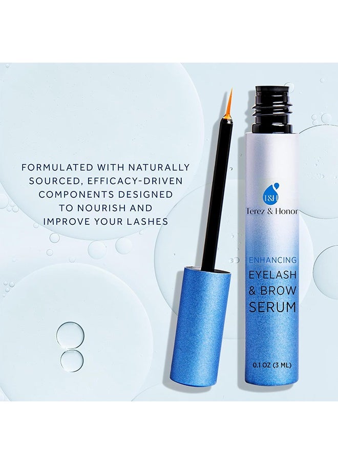 Terez & Honor - Eyelash Brow Serum, Eyelash Growth Serum and Brow Enhancer to Grow Thicker, Eyelashes and Eyebrows Thicker & Longer, 3ml - Image 1