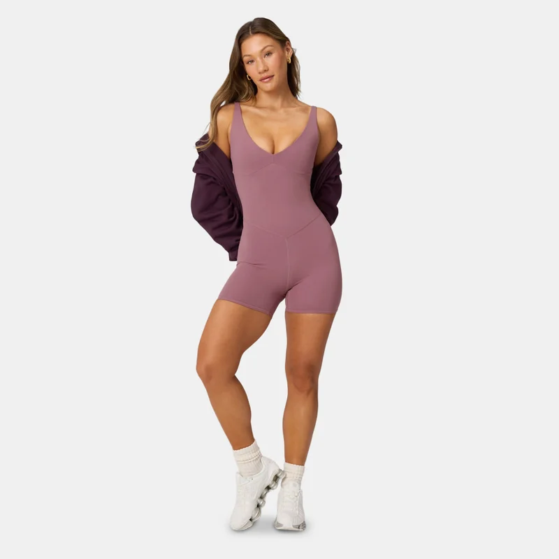Fabletics Beige Women's PureLuxe TLC Short Jumpsuit for Women | Best Price UAE