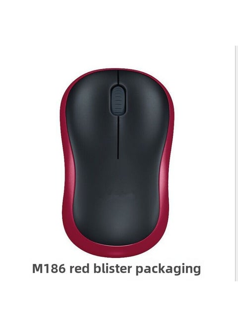 Logitech Silent Wireless Mouse M220 Ergonomic Optical Notebook M186 Red edge