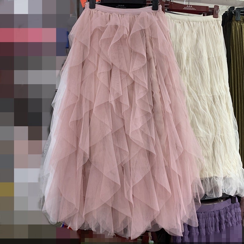 2023 Multi-Layer Tulle Skirt for Women Pink Pink