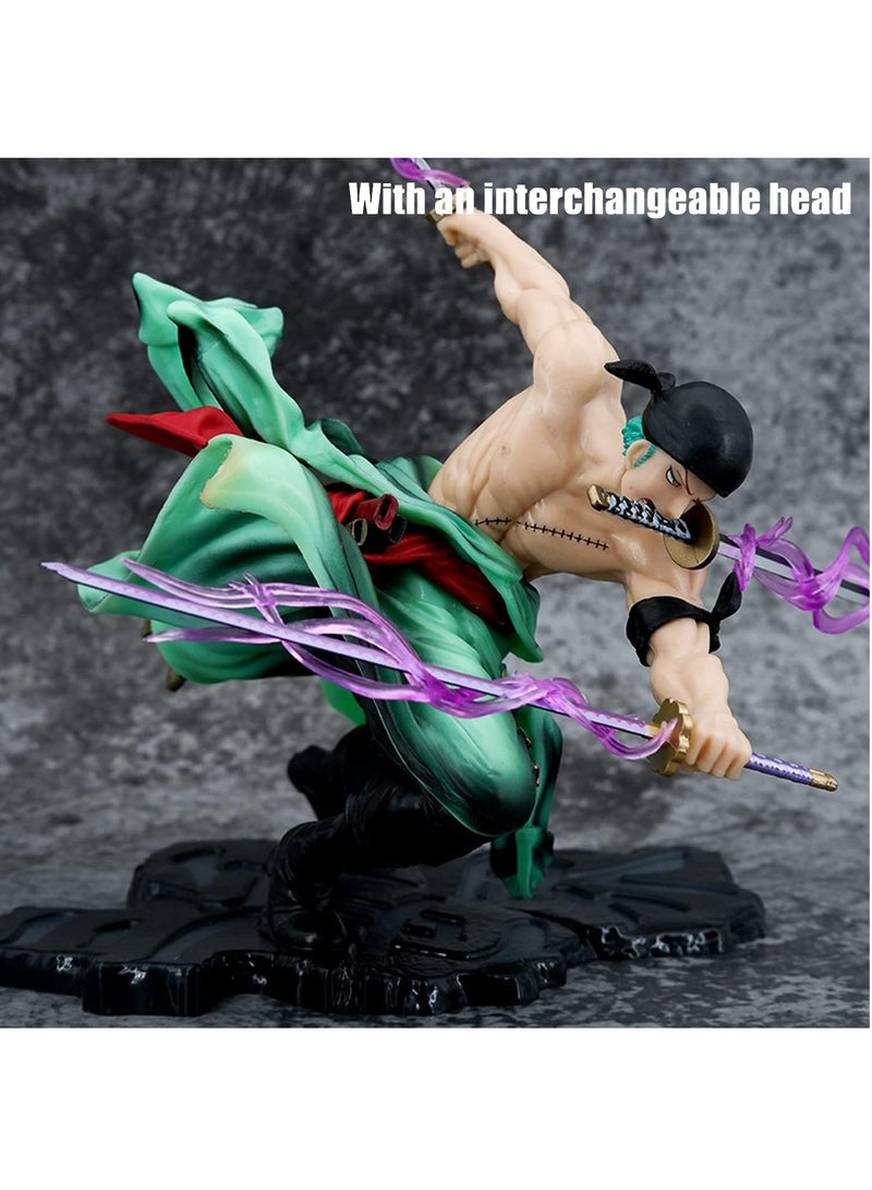 Three Thousand World Anime Character Model, One Piece Roronoa Zoro Figure Pirate King of the Seas Model Suitable for Desktop, One Piece Roronoa Zoro Figure Toys - Image 5