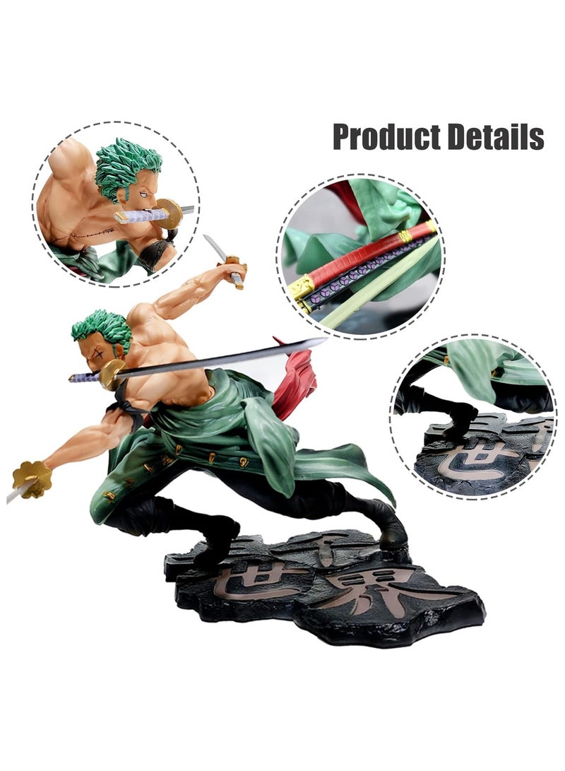 Three Thousand World Anime Character Model, One Piece Roronoa Zoro Figure Pirate King of the Seas Model Suitable for Desktop, One Piece Roronoa Zoro Figure Toys - Image 3