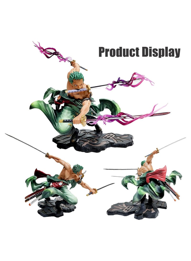 Three Thousand World Anime Character Model, One Piece Roronoa Zoro Figure Pirate King of the Seas Model Suitable for Desktop, One Piece Roronoa Zoro Figure Toys - Image 4