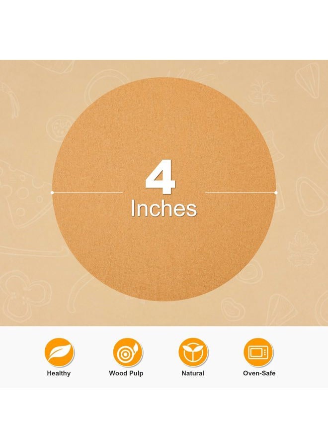 SMARTAKE 200 Pcs Unbleached Parchment Paper Baking Sheets Round, 4 Inches Non-Stick Precut Baking Parchment, Perfect for Baking Grilling Air Fryer Steaming Bread Cup Cake Cookie and More - Image 2