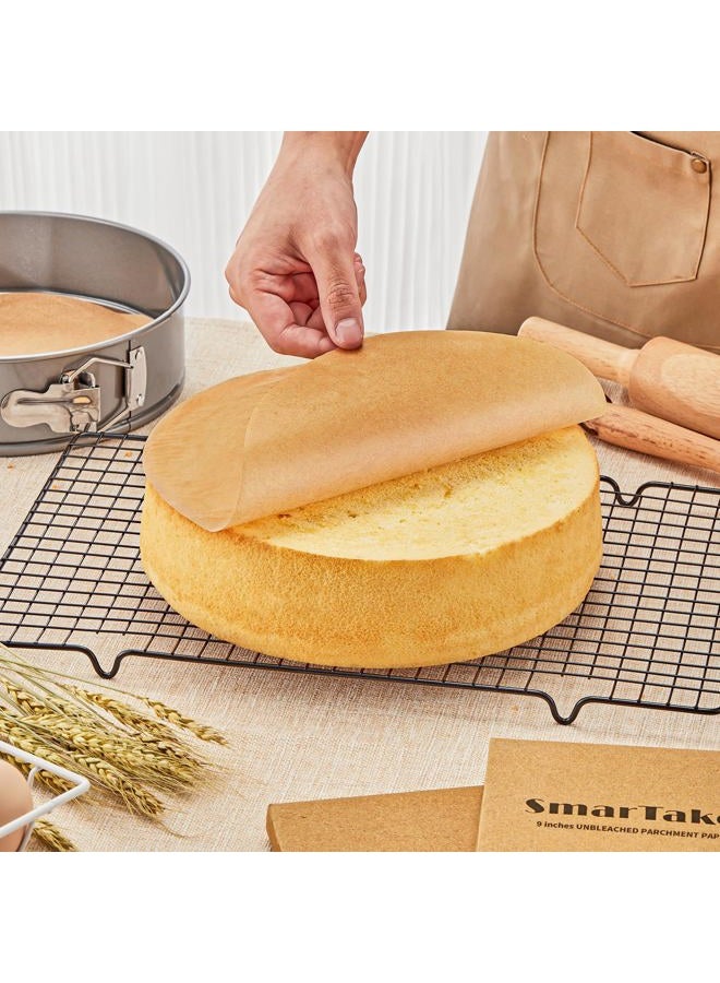 SMARTAKE 200 Pcs Unbleached Parchment Paper Baking Sheets Round, 4 Inches Non-Stick Precut Baking Parchment, Perfect for Baking Grilling Air Fryer Steaming Bread Cup Cake Cookie and More - Image 4