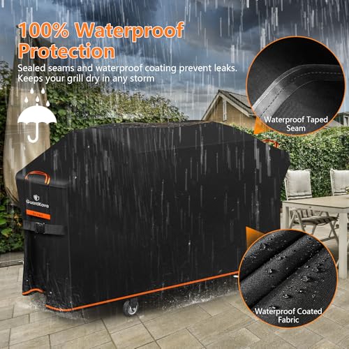 GuardKove Griddle Cover for Blackstone 36" Griddle with Hood 5482, Upgraded 1000D Heavy Duty Waterproof Flat Top Grill Cover, Tear &Fade Resistant with Buckle &Air Vent, for Blackstone and More 4-Burner Griddle - Image 3