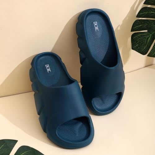Hygear Men's GE-1022 Teal Blue Comfortable & Stylish Slip-On Slider UK/India-7 - Image 2