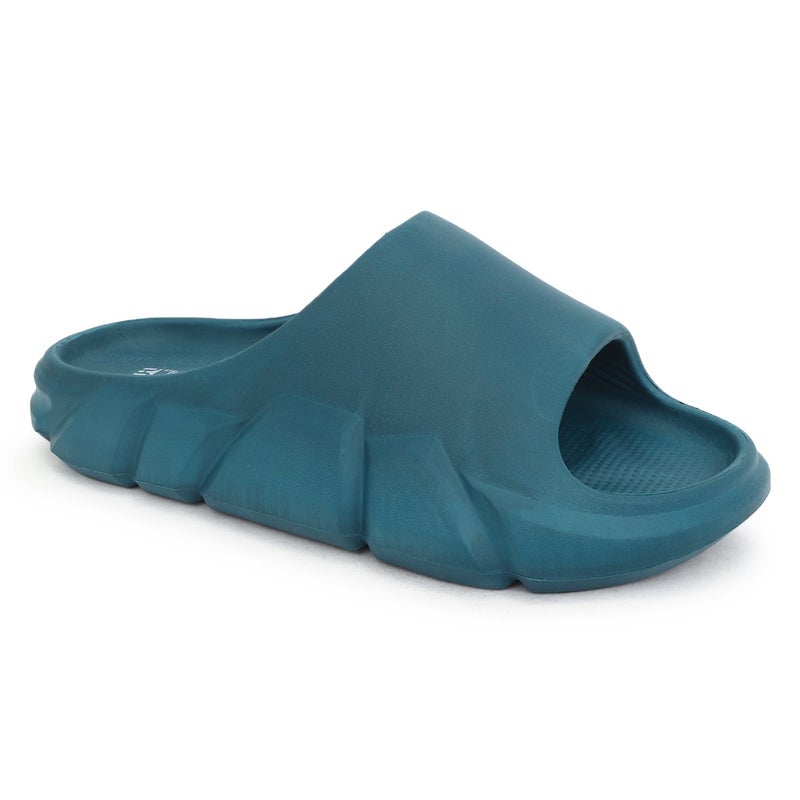 Hygear Men's GE-1022 Teal Blue Comfortable & Stylish Slip-On Slider UK/India-7 - Image 5