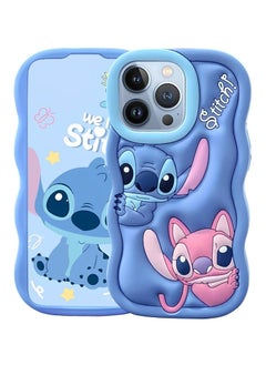 STITCH iPhone 13 Pro Max Case,Stitch 3D Cute Cartoon Women Girls Kids Soft Silicone Protective Phone Cover Case for iPhone 13 Pro Max 6.7 inch Blue