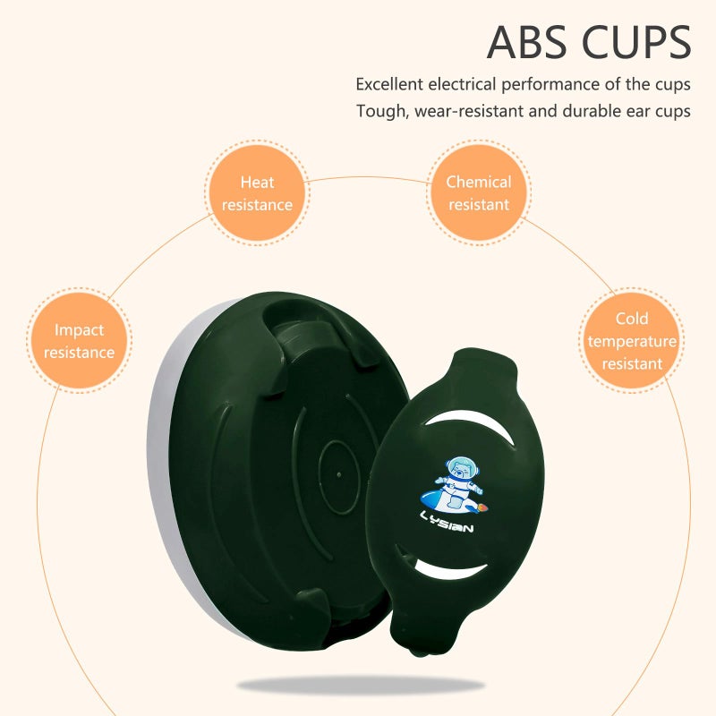 LYSIAN Baby Noise Reduction Earmuffs - Noise Cancelling Headphone for Infants Hearing Protection from Festival Concerts, Sport, Parade Fireworks, Travel, Plane - 25dB Dark Green - Image 3