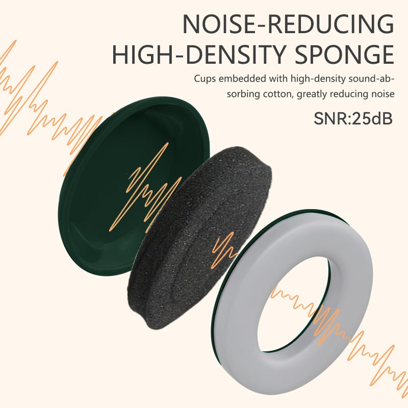 LYSIAN Baby Noise Reduction Earmuffs - Noise Cancelling Headphone for Infants Hearing Protection from Festival Concerts, Sport, Parade Fireworks, Travel, Plane - 25dB Dark Green - Image 2