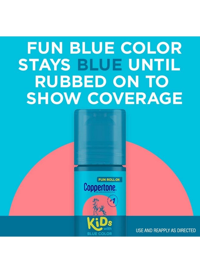 Coppertone Kids Roll On Sunscreen Lotion Spf 50, Kids Sunscreen With Blue Color, Tear Free Sunscreen With Zinc Oxide Sun Protection, 2.5 Fl Oz Tube - Image 3