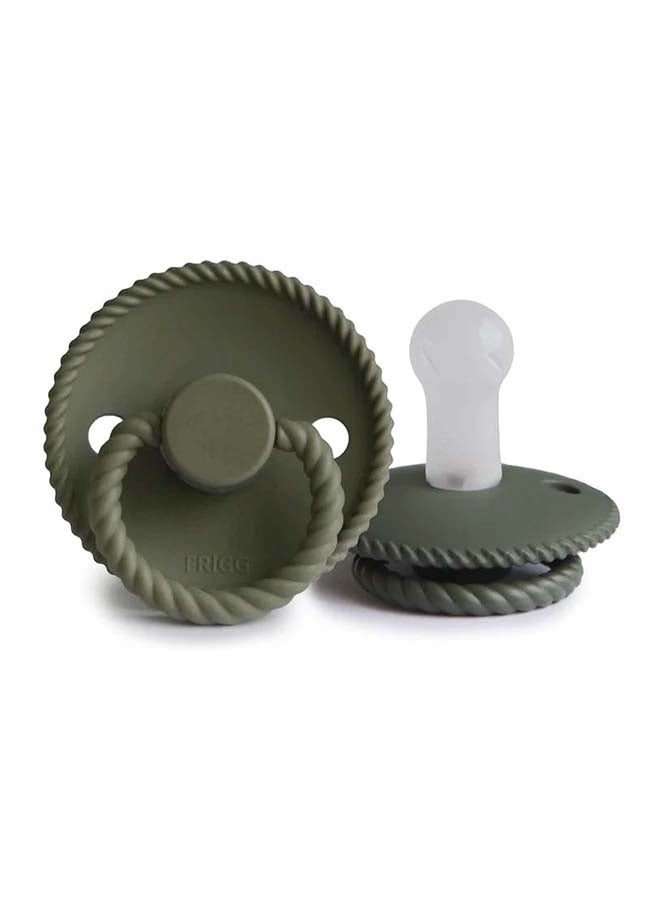 FRIGG لهاية FRIGG من السيليكون بحبل للأطفال 6-18 شهر 1-Pack زيتوني - الحجم 2 - Image 2