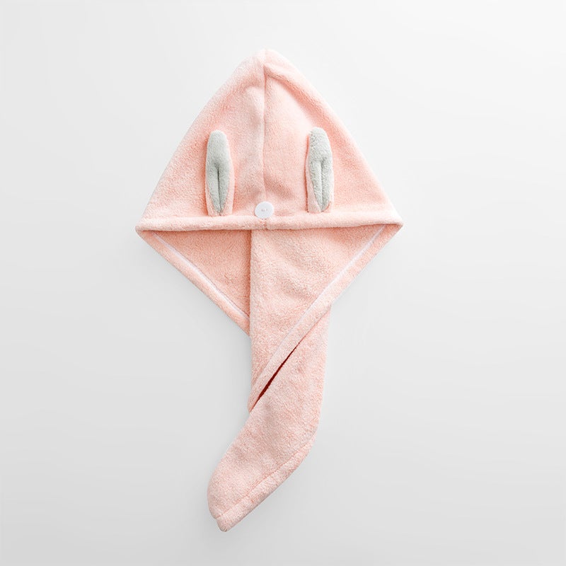 Generic Thick Absorbent Quick-Dry Hair Towel Cap Light pink