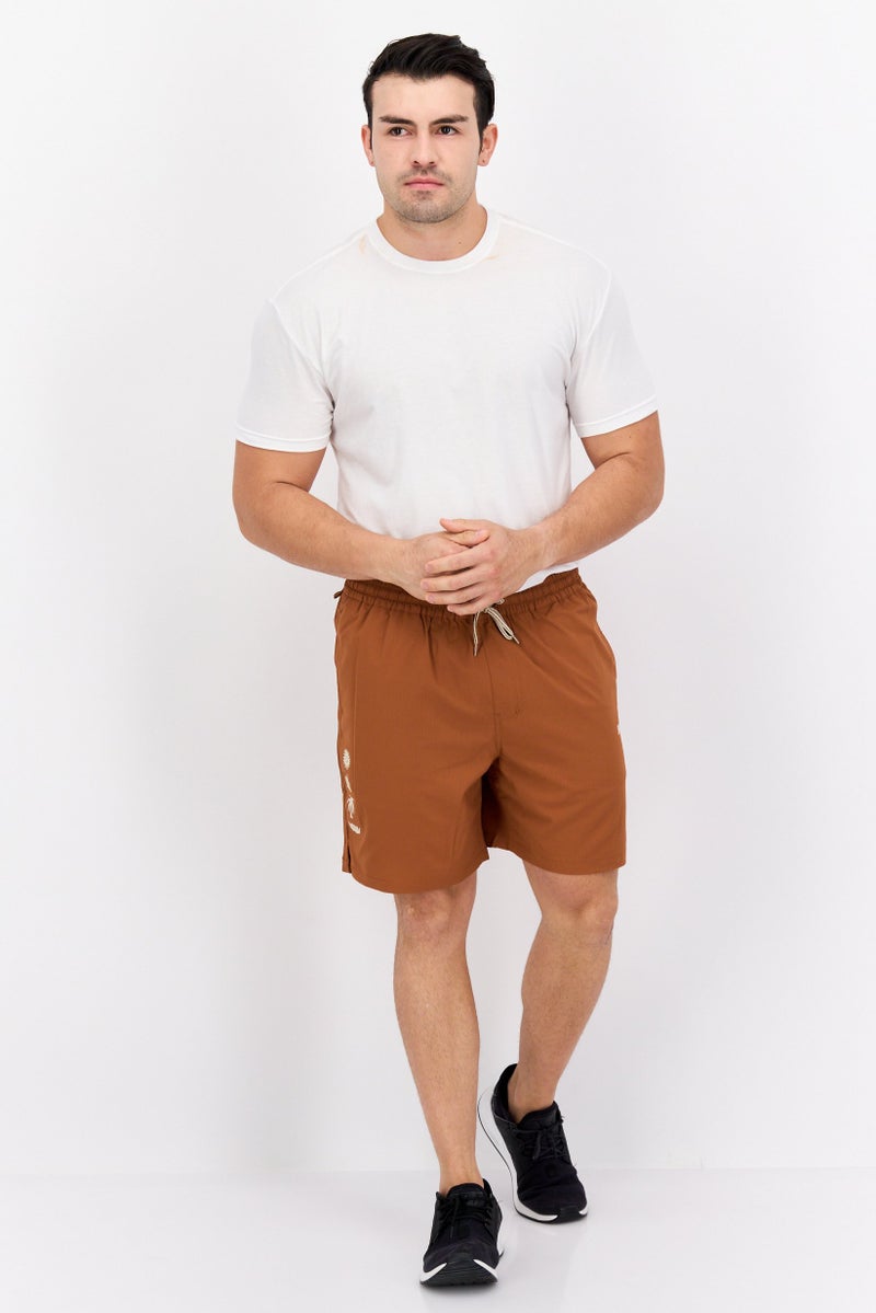 Hurley Men Sportswear Fit 7 Length Training Shorts, Bright Brown - Image 4