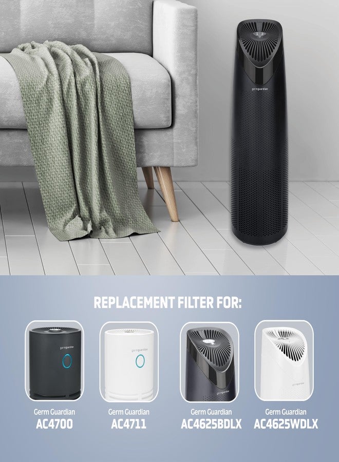 GermGuardian Filter M HEPA Pure Genuine Air Purifier Replacement Filter, Removes 99.97% of Pollutants, Wildfire Smoke, Odors, Pet Dander, Mold Spores, for Models, AC4700, AC4711 and AC4625, FLT4700 - Image 2