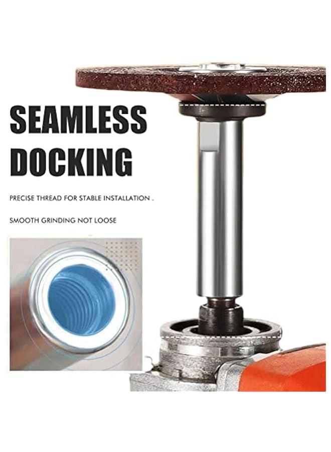 Angle Grinder Extension Connecting Rod, Stainless Steel Angle Grinder Extension Shaft Multipurpose Thread Rotary Polisher Extension Shaft with Flange Lock Nut (B) - Image 3