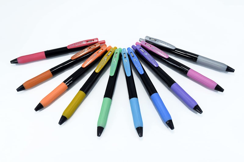 Zebra Pen Sarasa Clip Decoshine Retractable Gel Pen, 0.5mm Fine Point, Assorted Metallic Colors, Works Well on Dark Paper, Ideal for Journal, Note Taking and Planner Use, 9-Pack (49009) - Image 3