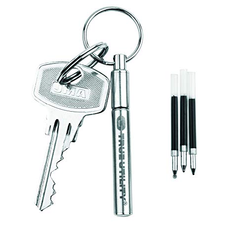 TRUE TelePen Stainless Steel Telescoping Utility Keychain Ballpoint Pen: Smallest Pocket Penwith Ink Refills, Coolest Accessories, Dad Gadget - Image 3