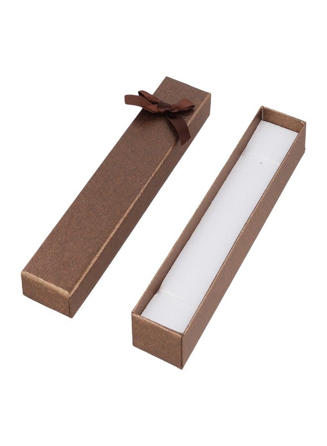SINJEUN 36 PCS Empty Pen Gift Box, Brown Pen Boxes, Cardboard Pen Presentation Box with Bow Decor for Gift Birthday Souvenir Jewelry Display - Image 4