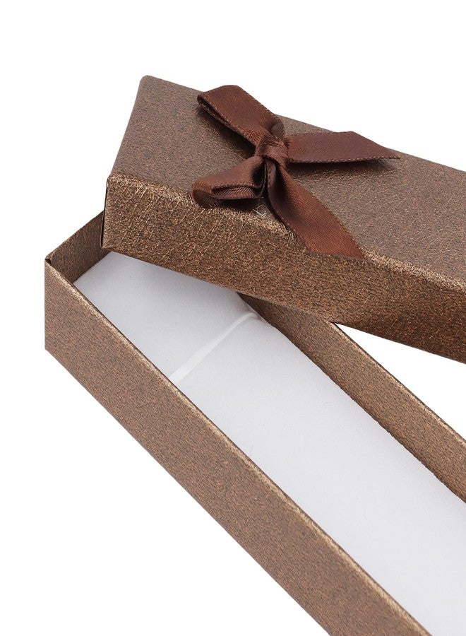 SINJEUN 36 PCS Empty Pen Gift Box, Brown Pen Boxes, Cardboard Pen Presentation Box with Bow Decor for Gift Birthday Souvenir Jewelry Display - Image 5