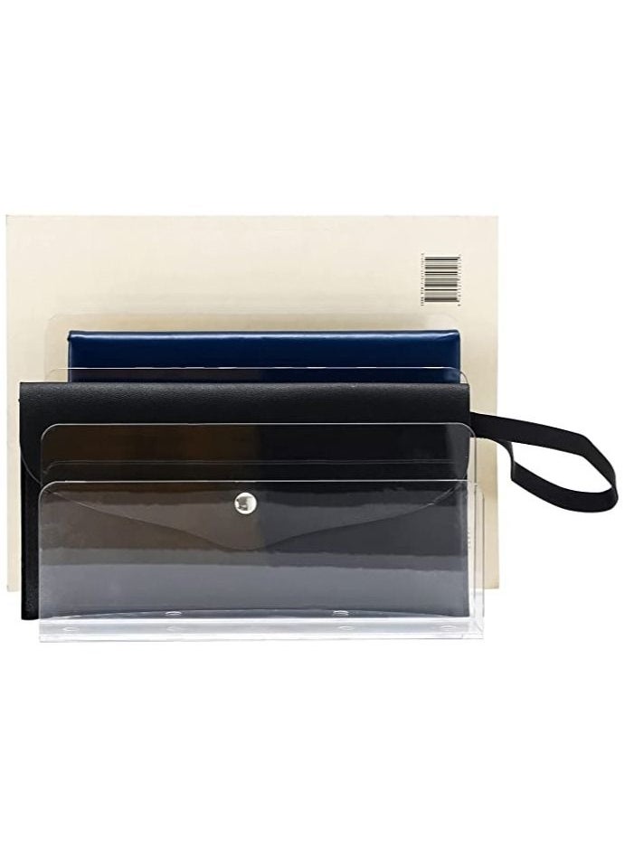 SMARTPOINTS File Organizer for Desk Mail Organizer Countertop 4-Section File Holder for Home Office Book Organizer Acrylic Desk Organizer for Letter Document Notebook Binder Purse Palette Clear  - Image 3