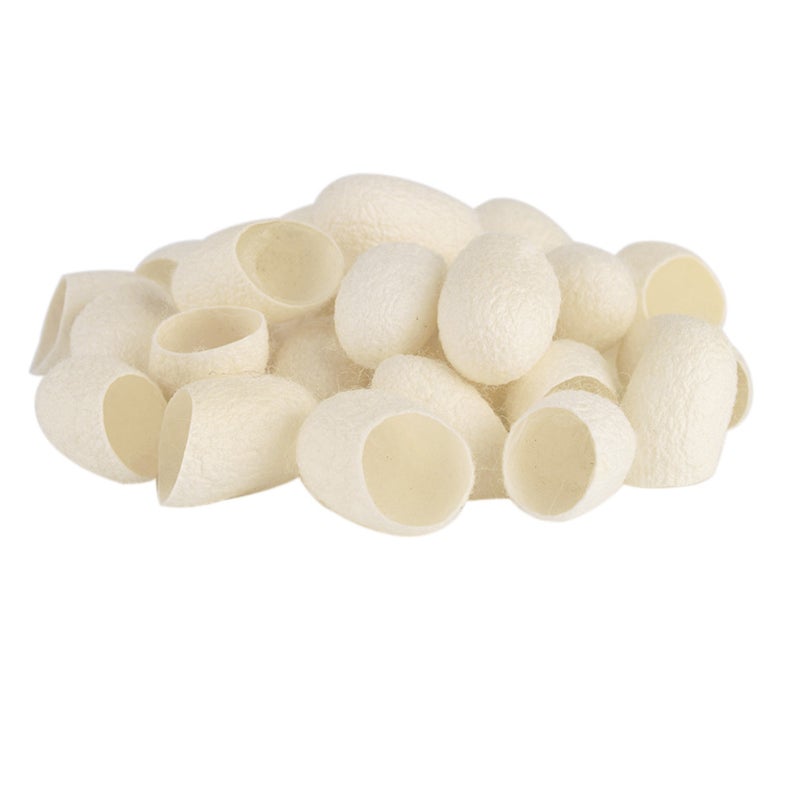 100pcs Silkworm Balls Purifying Exfoliating Scrubing Cocoons Finger Sleeves Blackhead Remover Natural Facial Skin Care - Image 1
