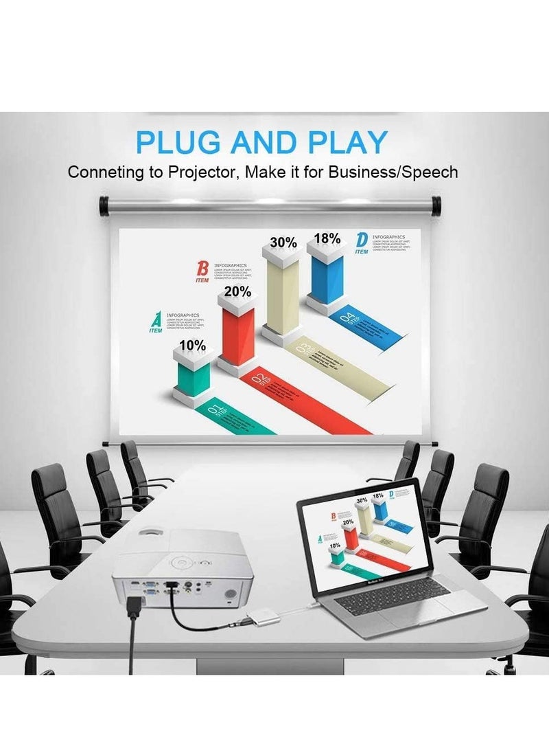 USB C to HDMI Multiport Adapter, 3 in 1 Type C Hub with Thunderbolt 3 to HDMI 4K/USB 3.0/Fast Charging Port, Android Digital AV Adapter for MacBook Pro, MacBook Air, Projector, Monitor – Compact, High-Speed Connectivity for Seamless Display & Data Transfer