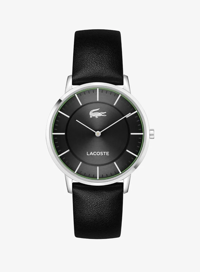 LACOSTE Quartz Analog Watch with Leather Strap