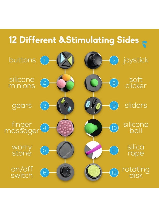 PILPOC Fidget Cube Dodecagon - 12-Sided - For Reducing Anxiety, Fidgets For Adults, Fidget Cube For Kids, Anxiety Toys For Adults, Fidget Cube For Adults, Cube Fidget Toys For Adults Black - Image 3