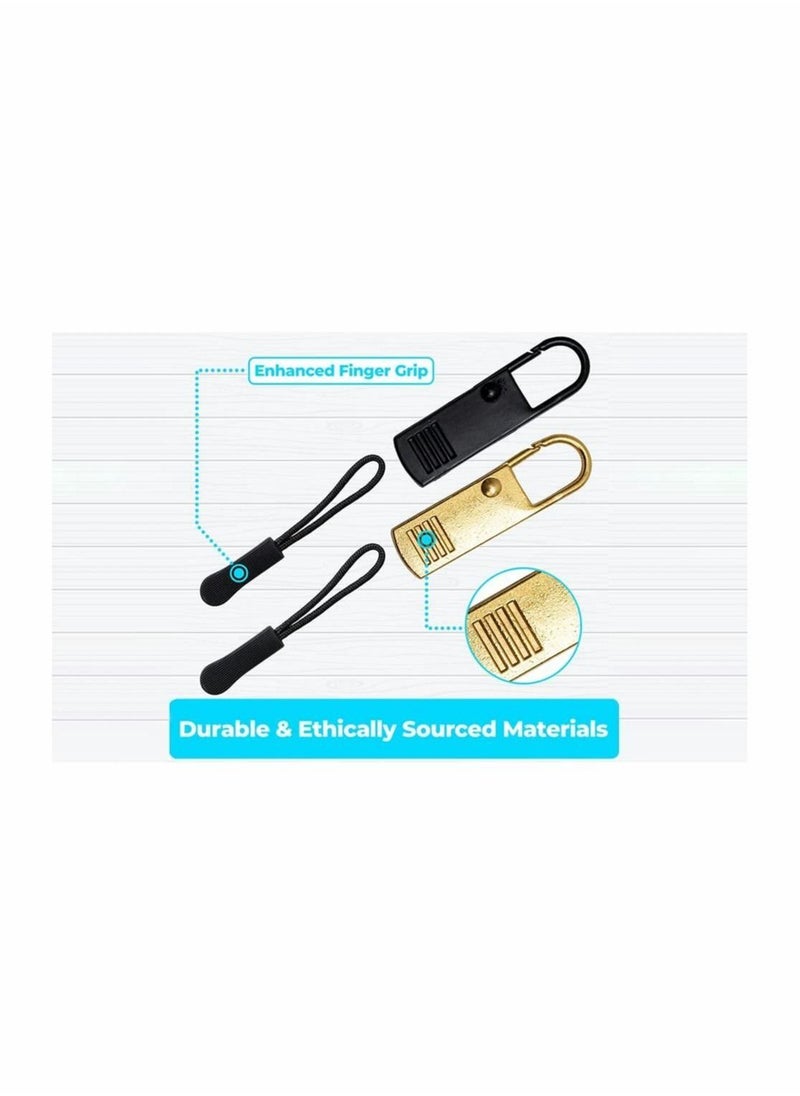 Zipper Pull Replacement - 10 PCS Detachable Zipper Pulls - Zipper Replacement - Zipper Repair Kit - Replacement Zipper Pull - Zipper Replacement Slider - Zipper Puller - Jacket Zipper