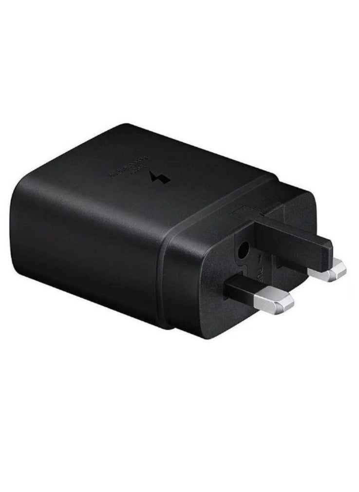 شاحن سريع 25 واط لهواتف سامسونج S23، S23+، S23 ألترا، S22، S22+، S22 ألترا، S21، S21 ألترا، S21+، S20، A33، A72، A71، A53، A52، A51، A50، M33 كابل USB C ومقبس الشحن - Image 2