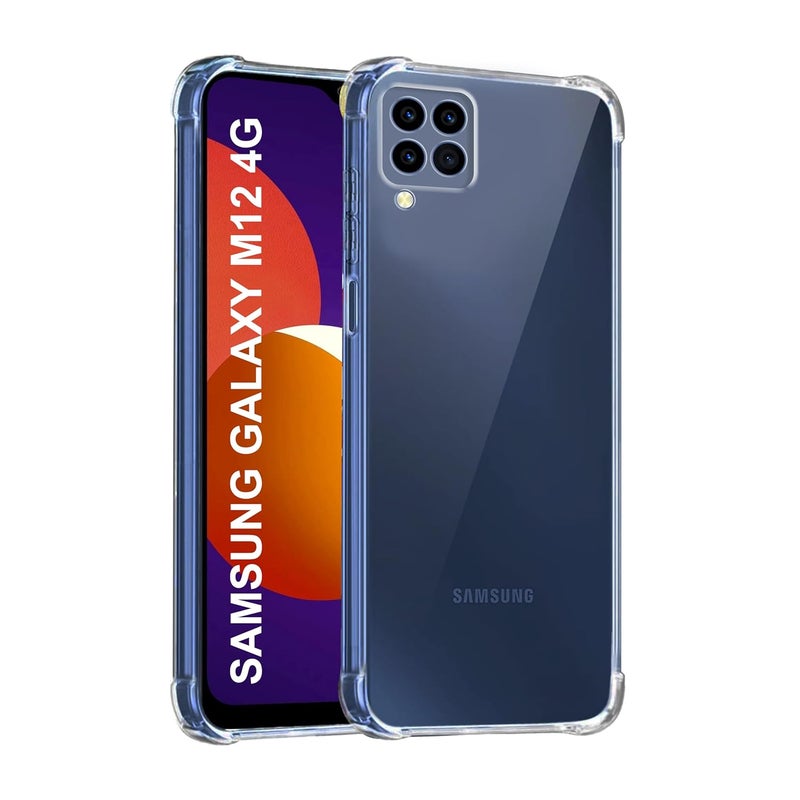 Cedo Samsung A12 / F12 / M12 Bumper Case | Soft Jel Flexible Thin Full Protection Shock Proof Clear TPU Back Case Cover for Samsung Galaxy A12 / F12 / M12 (Transparent) - Image 1