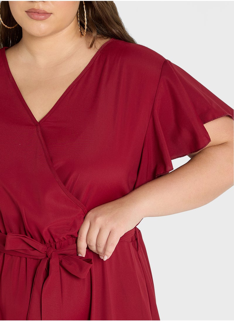 Ginger Plus - A Line Tiered Hem Dress - Image 1
