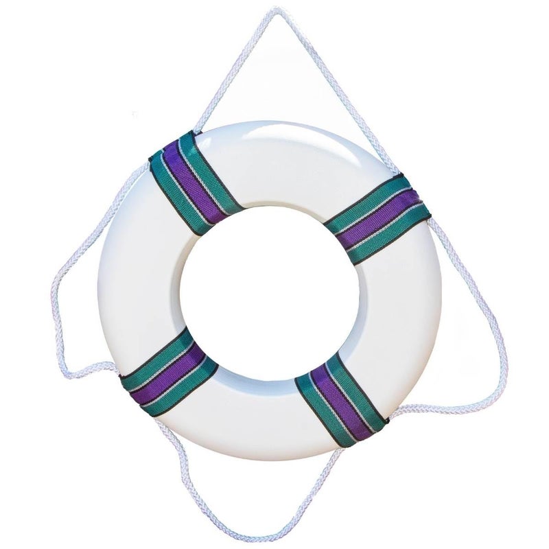 SWIMLINE HYDROTOOLS Life Preserver Ring Pool Buoy |Soft Foam Personalized Life Ring | 18" Diameter | Dual-Use Life Safety Decoration | Includes Life Preserver Surround Rope | Lightweight & Durable - Image 1
