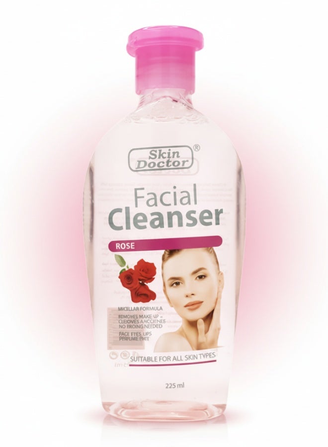 Skin Doctor Facial Cleaner Rose 225 ml Deep Cleansing Moisturizing Refreshing Facial Wash for Soft and Glowing Skin