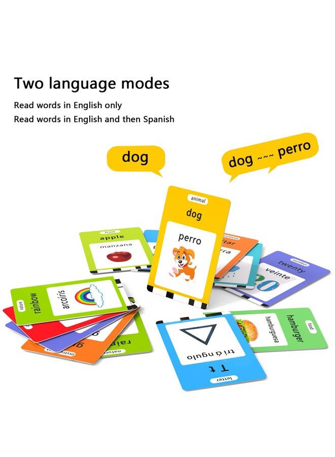 Lapare Spanish and English Bilingual Audible Flash Cards Toy with Music for Toddlers 1 2 3 4 5, Learn Spanish and English for Kids, Niñas, Niños, Bebes - Image 4