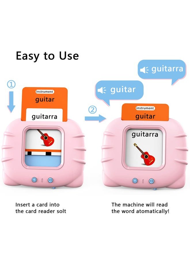 Lapare Spanish and English Bilingual Audible Flash Cards Toy with Music for Toddlers 1 2 3 4 5, Learn Spanish and English for Kids, Niñas, Niños, Bebes - Image 3
