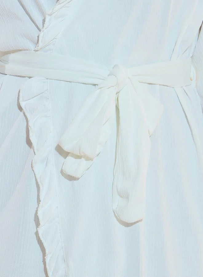 Take Two Ruffled Edge Belted Robe