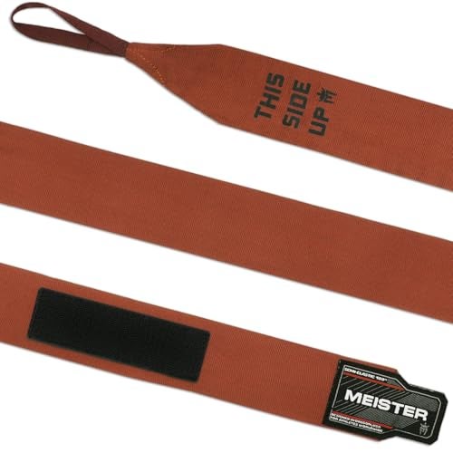 Meister Adult 180" Semi-Elastic Hand Wraps for MMA & Boxing (Pair) - Brown - Image 2