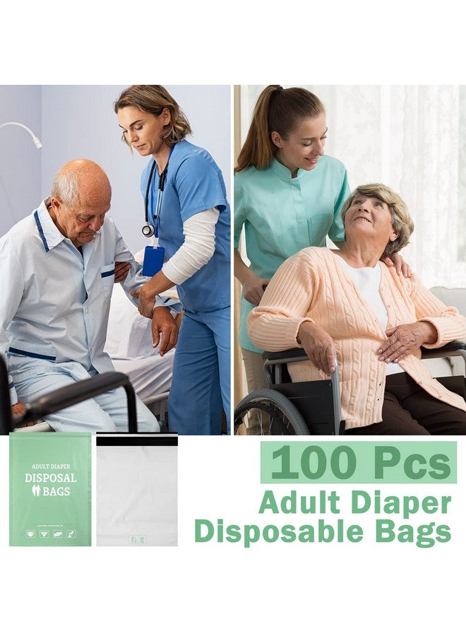 PerKoop 100 Pcs Extra Thick Large Adult Diaper Disposable Bags Odor Tight Sealing Disposal Bags Tear Resistance Sanitary for Feminine Products Prevents Leakage Incontinence Unscented Diaper Sacks - Image 3