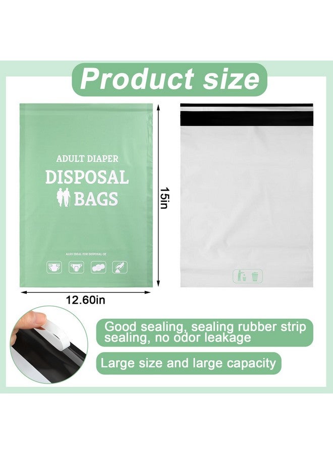 PerKoop 100 Pcs Extra Thick Large Adult Diaper Disposable Bags Odor Tight Sealing Disposal Bags Tear Resistance Sanitary for Feminine Products Prevents Leakage Incontinence Unscented Diaper Sacks - Image 2