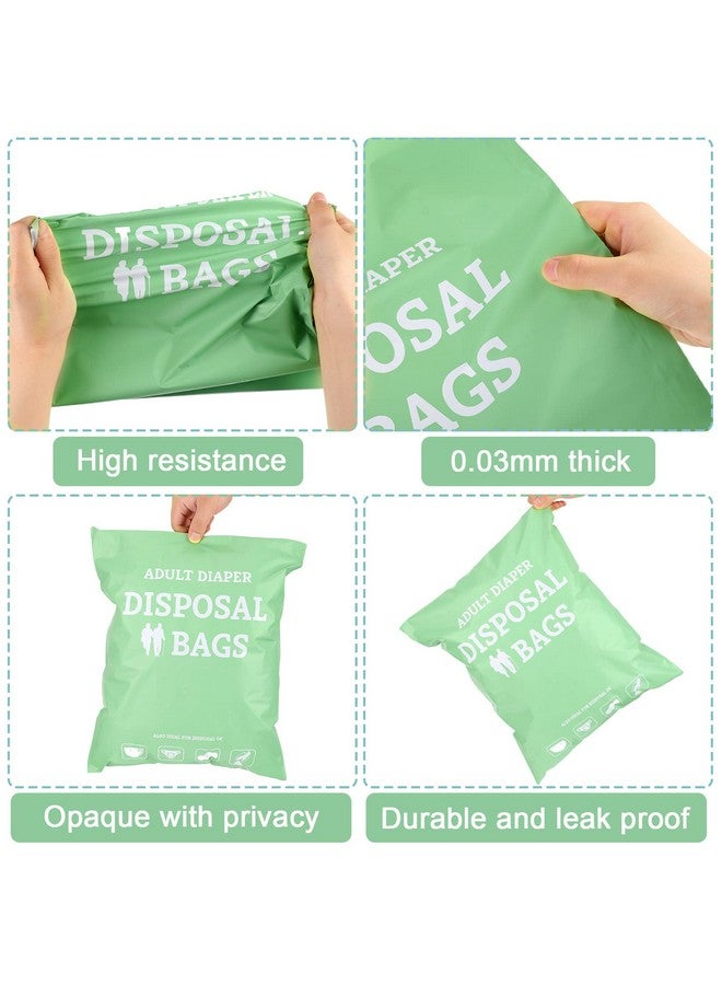 PerKoop 100 Pcs Extra Thick Large Adult Diaper Disposable Bags Odor Tight Sealing Disposal Bags Tear Resistance Sanitary for Feminine Products Prevents Leakage Incontinence Unscented Diaper Sacks - Image 4