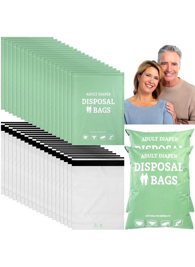 PerKoop 100 Pcs Extra Thick Large Adult Diaper Disposable Bags Odor Tight Sealing Disposal Bags Tear Resistance Sanitary for Feminine Products Prevents Leakage Incontinence Unscented Diaper Sacks - Image 1