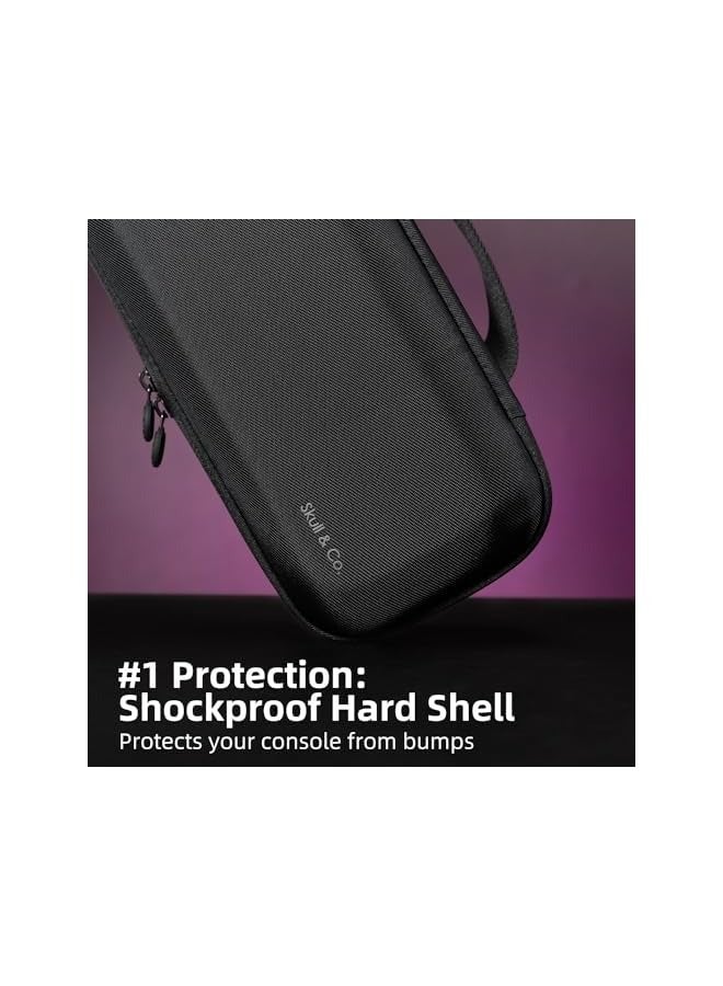 Skull & Co. Maxcarry Case for Steam Deck, ROG Ally & Other Handheld Gaming PCs: Portable Hard Shell Protective Travel Carrying Case With Storage for GripCase SD, GripCase Ally & Accessories- Black - Image 2